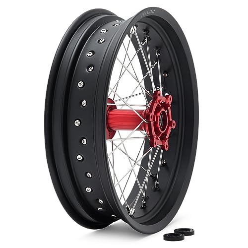 TOFR CNC 17"x4.25" Spoke Rear Wheel Rim for Surron Sur-Ron Ultra Bee Red - color: Red, size: N/A Front 17" Rear