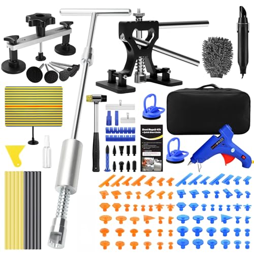 VEXTRO 124PCS Dent Puller Kit - Paintless Dent Removal Tools for Car Dents - size: PDR Kit-2
