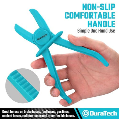 DURATECH 6-Piece Hose Clamp Pliers Set, Pinch Clamp Pliers, Blue - size: 6-Piece, style: Straight（Blue）