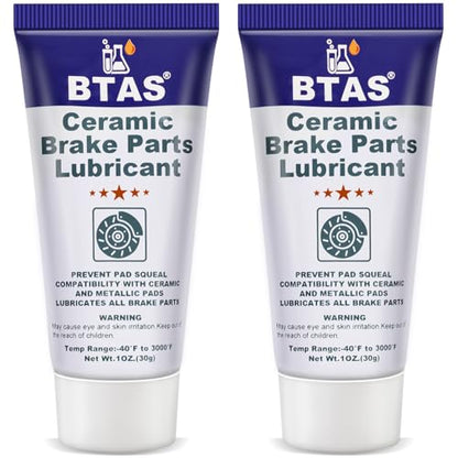 BTAS High Temp Ceramic Brake Caliper Grease for Sliding Pin & Pad 1oz 2pcs - size: 2 oz
