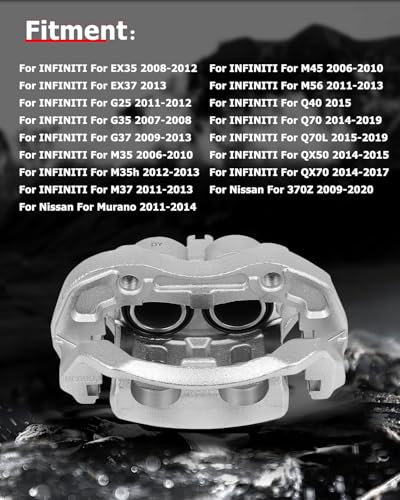 cciyu Front Left & Right Disc Brake Calipers With Bracket 19B2870 19B2871 - size: Front[19B2870+19B2871]