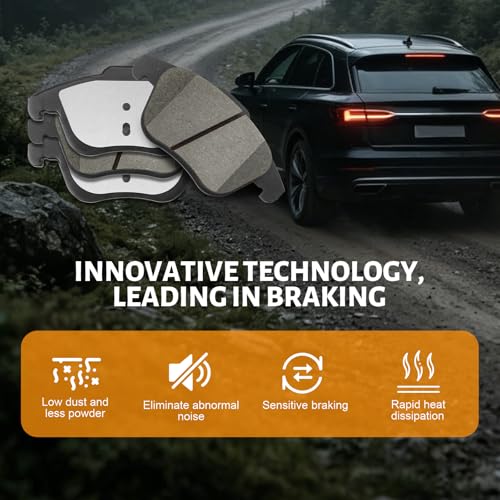 Ceramic Front Brake Pads Set Compatible with 2015-2018 Audi Q3/Q3 Quattro;2012-2020 Volkswagen Passat;2009-2017 Volkswagen Tiguan;2017-2018 Volkswagen Tiuan Limited (D1375) - color: HZ1375