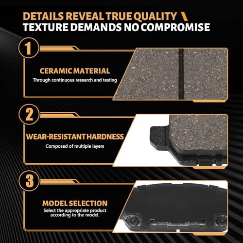D1841 Rear Ceramic Brake Pads Kit Fit For Honda HR-V 2016-2022, For CR-Z 2016 - size: HZ1841