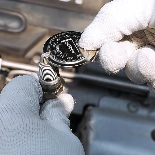8-Piece 3/8 Inch Drive Spark Plug Socket Set with Spark Plug Gapper, Universal Joint and Extension Bar, SAE & Metric, 5/8-inch, 3/4-inch, 13/16-inch, 14mm, 18mm, CR-V Steel Sockets with Rubber - size: 8-Piece Spark Plug Socket Set with Accessory