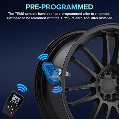 BDFHYK Programmed TPMS Sensor Compatible with 2004 Cadillac Escalade Chevy Silverado Suburban Tahoe GMC Sierra Yukon 315 MHz Tire Pressure Monitoring Sensor Replaces# 15136883 25773946 - style: 15136883