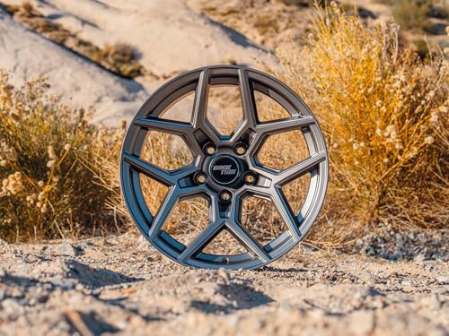 RockTrix RT105 18x9 Off-Road Wheels compatible with Toyota Tundra 2007-2021, Matte Gunmetal 5x150 Rims +12mm Offset for 33-35 Inch Tire Clearance, Fits Sequoia, Land Cruiser, And Fits Lexus LX570 - color: Matte Gunmetal, size: 18x9 +12mm offset