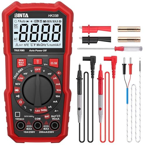 BINTA Digital Multimeter 2000 Counts Voltmeter with AC/DC Voltage Current - style: 2000 Counts