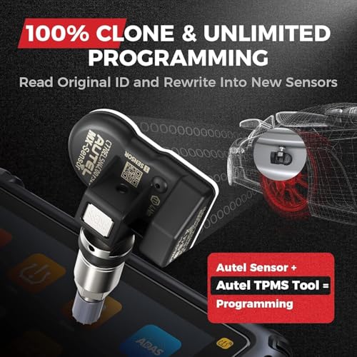 Autel Dual Frequency（315MHz+433MHz） Clamp-in OE-Level Universal Programmable MX-Sensor Metal Camp Stem