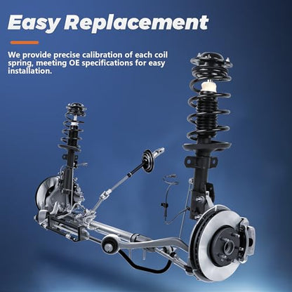 KUIPERAUTO Pair Front Complete Strut Spring Assembly 171490 171491 Compatible for 2002 2003 Toyota Camry/Lexus ES300 - size: 2x Front Struts, style: 02-03 Toyota Camry