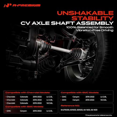 A-Premium Front Driver or Passenger Side CV Axle Shaft Assembly