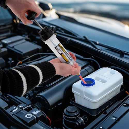 Automotive Fluid Extractor Pump, 200 cc Oil Extractor Pump with Hose, Sealed Upgraded Oil Change Pump, Lightweight Oil Suction Pump for Changing Transmission, Power Steering, and Brake Fluid - size: 200 cc