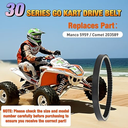Nilight Drive 30 Series Torque Converter Belt for Manco 5959 Comet 203589 - size: For Manco 5959 Comet 203589, 1PCS