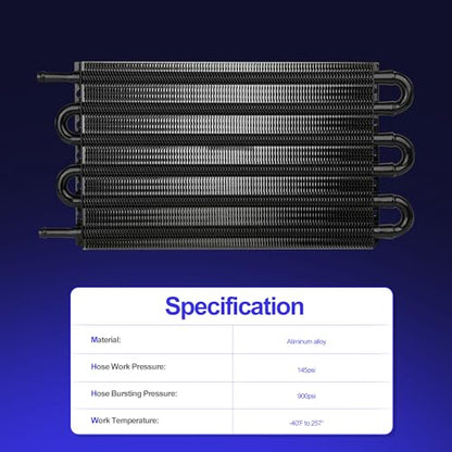 Oil Cooler 6 Pass Aluminium Transmission Cooler,5/16" Universal 6 Rows