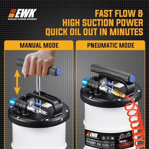 EWK 6.5L Pneumatic/Manual Oil Extractor, Oil Change Pump for Automotive - size: 6.5L