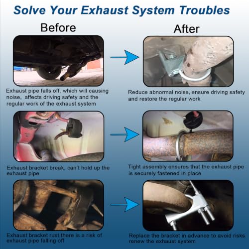 4" Exhaust Clamp With Hanger One-Piece Muffler Hanger, Pack of 1 - size: 4"-1 PACK（One-Piece)