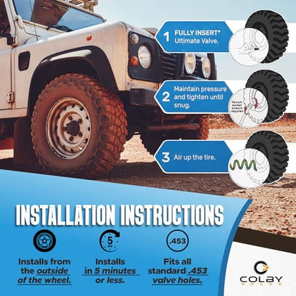 Colby Valve Ultimate Extra Short Metal Tire Valve Stems Replacement Kit - size: Extra Short
