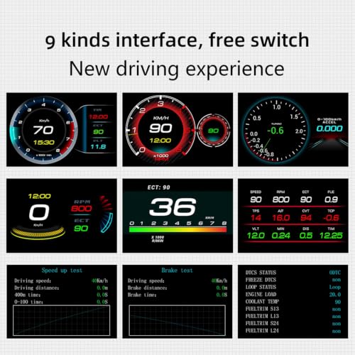 OBD2 Gauges Display Heads Up Display for Cars Digital Speedometer for Car