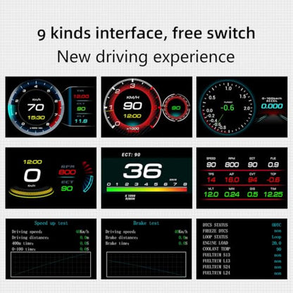 OBD2 Gauges Display Heads Up Display for Cars Digital Speedometer for Car