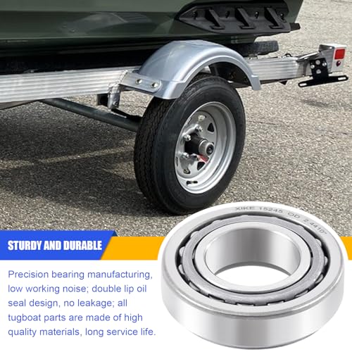 XiKe 2 Set Fits 5,200-6,000 lb Axles Trailer Wheel Hub Kit - size: 25580/20 ＆ 15123/245 + Seal ID 2.125'' ＆ 2.250'', style: Pack 2 Set
