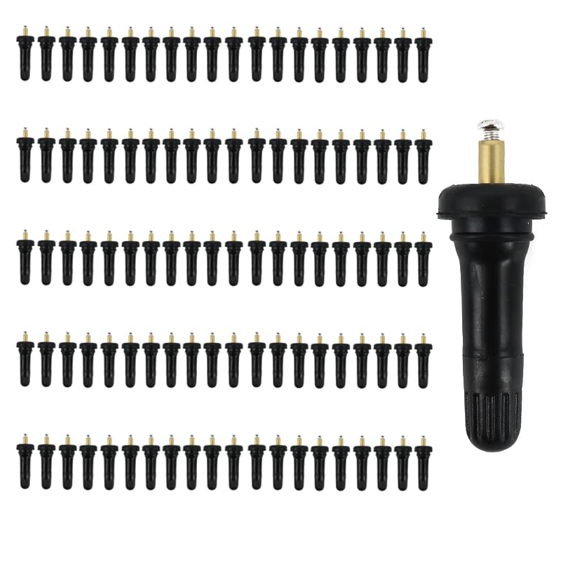 100pcs TPMS Tire Pressure Sensor Valve Stem 17-20008 Compatible with Ford Chevrolet Dodge Chrysle Buick Ram Cadillac Pontiac Subaru Lincoln