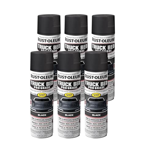 Rust-Oleum Automotive Pro Grade Truck Bed Coating Spray, Black - size: 15 Count (Pack of 6)