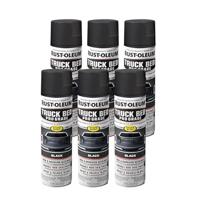 Rust-Oleum Automotive Pro Grade Truck Bed Coating Spray, Black - size: 15 Count (Pack of 6)