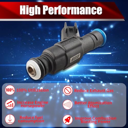 Set of 6 Fuel Injectors 0280155784 62243 812-12123 832-11160 Replacement - size: 0280155784