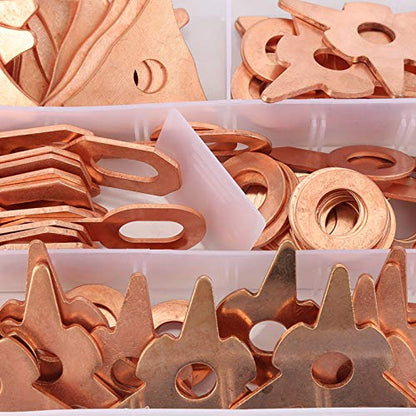 Dent Pulling Rings, 110pcs Dent Pulling Puller Rings Triangle OT Round for Car Body Welding Repair Tool Set Weld kit Dent Puller Rings