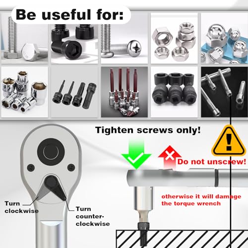 SuZhi 3/4 Inch Drive torque wrench 100-700 ft lb /135-949N.M/Aluminum Alloy handle & Cr-Mo Material Head, Heavy Duty, Professional,Dual Direction, Store in Solid Case - size: 3/4'' 1 pc