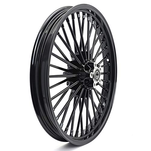 TOFR 21x2.15 16x5.5 Fat Spoke Wheels Black For Harley Dyna FXD FXDB 08-17 - color: 21x2.15 16x5.5 Black, size: Dyna 2008-2017