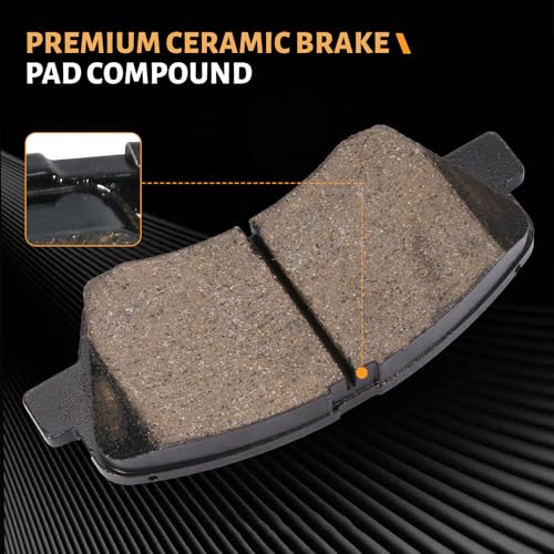 D1593 Front Ceramic Brake Pads Kit Fit For Hyundai Accent 2012-2017, For Kia Rio 2012-2017 - style: HZ1593
