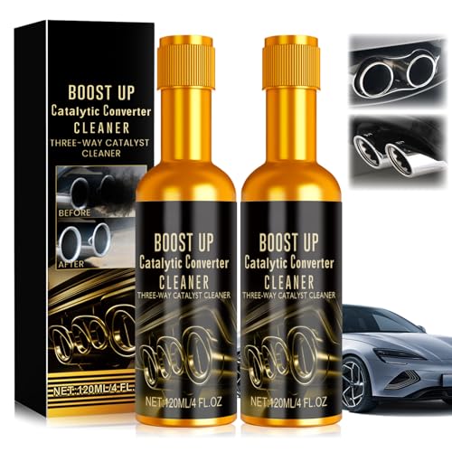 2PCS Catalytic Converter Cleaner kit，Catalytic Converter Cleaner, Catalytic Converter Cleaner，Fuel System Treatment Oil for Gas and Diesel Car