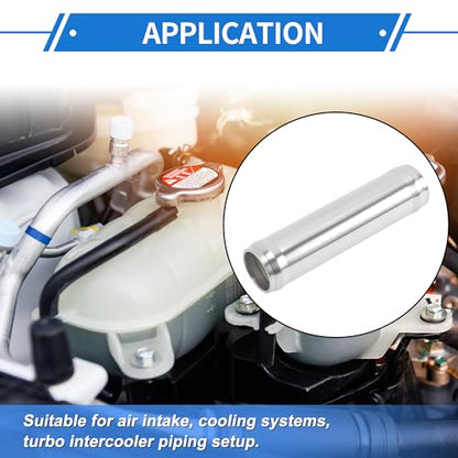1" OD 0° 6063 Aluminum Alloy Tube Intercooler Pipe 4" Length - size: 1"OD 4"Length