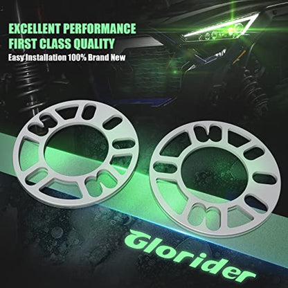 4Pcs Universal Wheel Spacers 5mm for Most 4 Lug & 5 Lug Wheels, PCD 98mm to 120mm, 4x100 4x108 4x100 5x100 5x108 5x110 5x112 5x114.3 5x115 5x120 5x4.5 5x4.75 Multiple Bolts Pattern Vehicle