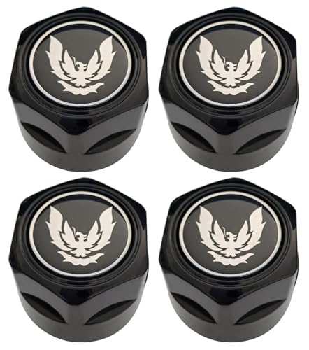 Black 1982-92 Firebird Trans AM Formula Aluminum Wheel Center Cap Hub Cover 4PCS