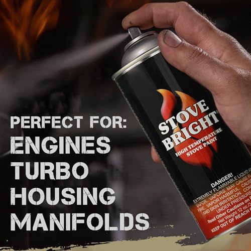 Stove Bright High Temp Spray Paint, Almond 8117, 12 Oz, Satin Finish