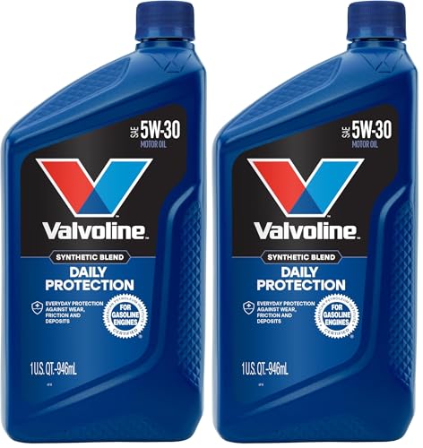 Valvoline Daily Protection 5W-30 Synthetic Blend Motor Oil 1 QT (Pack of 2) - size: 1 quart (Pack of 2), style: Synthetic Blend