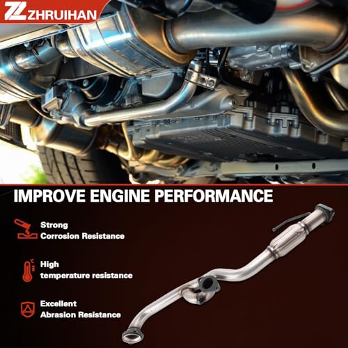 409 Stainless Steel Exhaust Stainless Y Flex Pipe Compatible with - size: 2007-2008 Escape 3.0L