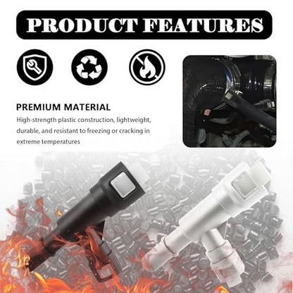 2PCS Car Heater Hose Connector Replacement OEM#15055343,T-Shape Heater Core Connector Compatible with Cadillac Chevrolet GMC,Waterproof Heaters Hose Fitting Car Accessories