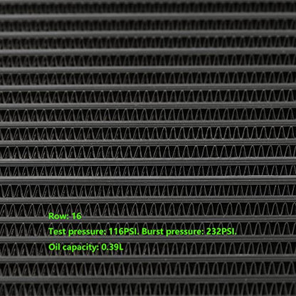 Ucreative 16 Row AN10 Stacked Plate Aluminum Engine Transmission Oil Cooler - size: 16 Row with Adapters