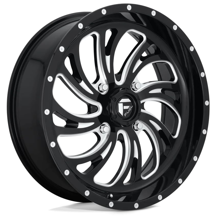 Fuel Kompressor Gloss Black Milled 20x7 ATV/UTV Wheels/Rims Polaris Polaris Sportsman XP 550/850/1000 (Full Set)