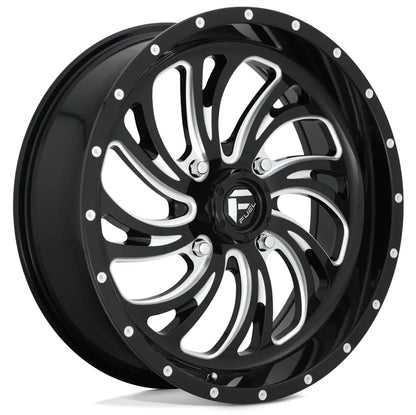 Fuel Kompressor Gloss Black Milled 20x7 ATV/UTV Wheels/Rims Polaris Polaris Sportsman XP 550/850/1000 (Full Set)