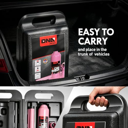 DNA Motoring 3 Tons Hydraulic Car Bottle Jack, Pink, 6000 lbs Capacity - color: Pink, style: 3 ton