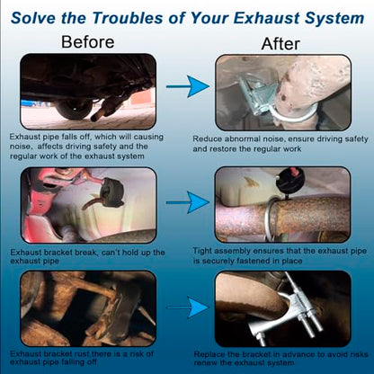 3" Universal Exhaust Clamp With Hanger, Muffler Hanger, 1 Pack - size: 3"