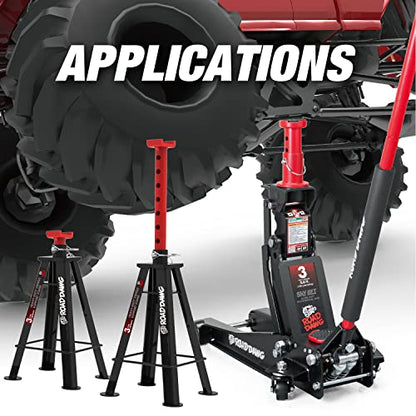 Road DAWG Low‑Profile High‑Reach Hydraulic 3 Ton Floor Jack, Black
