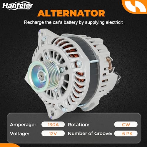 11340N Alternator for Infiniti Nissan G35 350Z 370Z 2007-2010 - size: 11340
