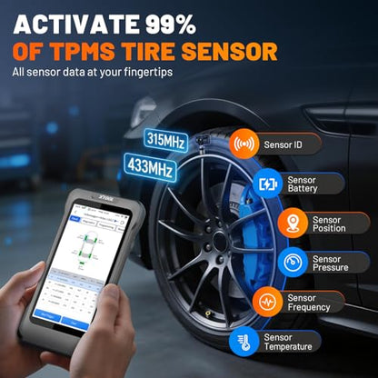 XTOOL TP580 KIT TPMS Programming Tool & 2PCS TS100 TPMS Sensors