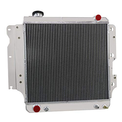 3 Row Radiator & Fan Shroud For Jeep Wrangler TJ YJ 1987-2006 - size: 3 Row Radiator/w Cap+Shroud Fan+Relay Kit