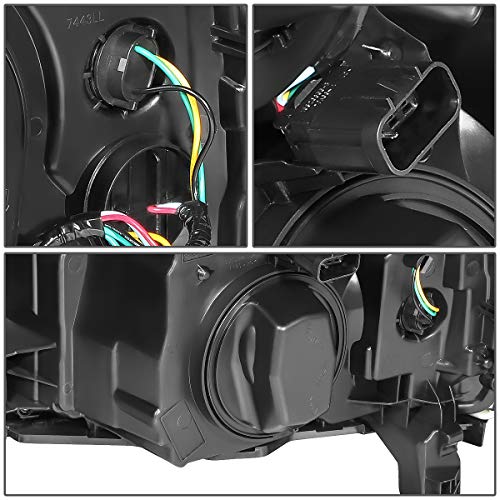 DNA MOTORING Chrome Housing Projector Headlights Compatible with 15-19 Chevy Silverado 2500 HD 3500 HD, HL-OH-CSIL15-CH-CL1 - color: Chrome Clear