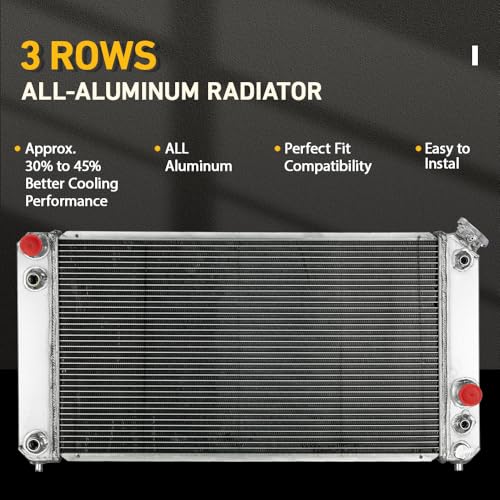 4.3 Aluminum Radiator for 1994-2005 Chevy Blazer S10 GMC Jimmy 4.3L V6 - size: 3row radiator